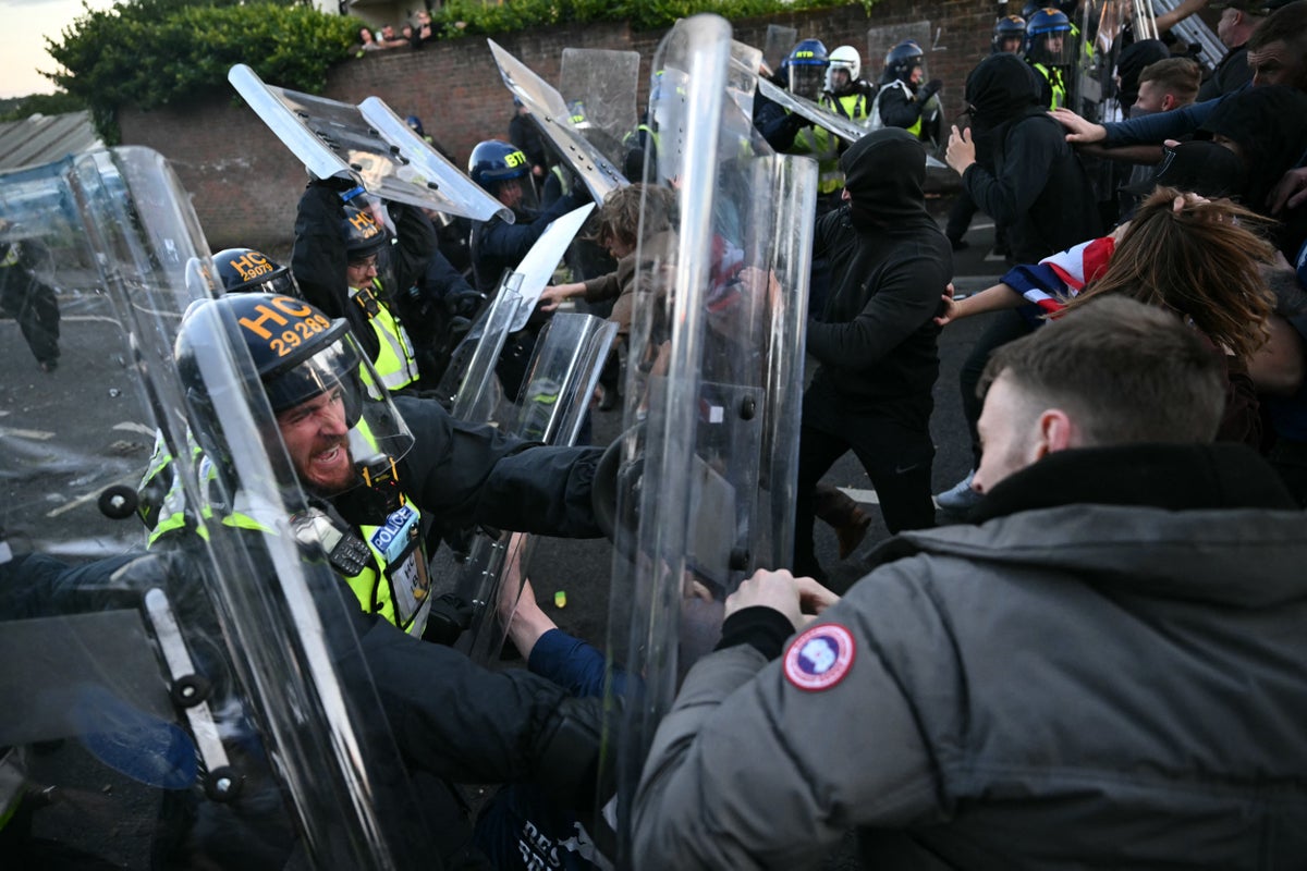 Mahmood condemns ‘disgraceful’ scenes after Henry Nowak protesters throw bricks and bottles at police