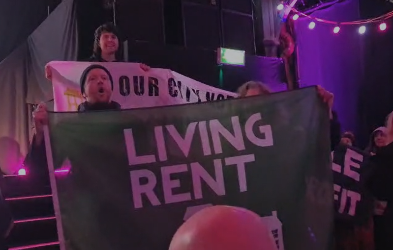 Union accuses council security of 'grabbing activist’s neck' during protest